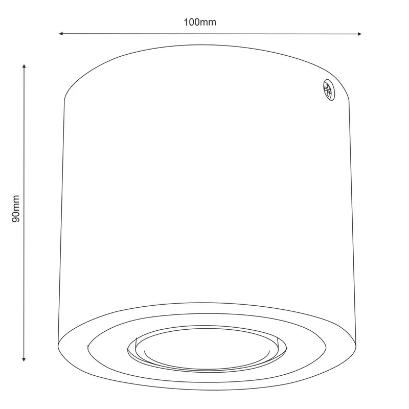 Envostar Ernest Downlight GU10 z drewna, okrągły