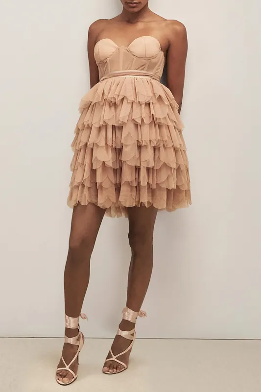 Reiss Tulle Mini Dress Pink Maat: 12 | Mini Jurken Outlet | Dames | Roze