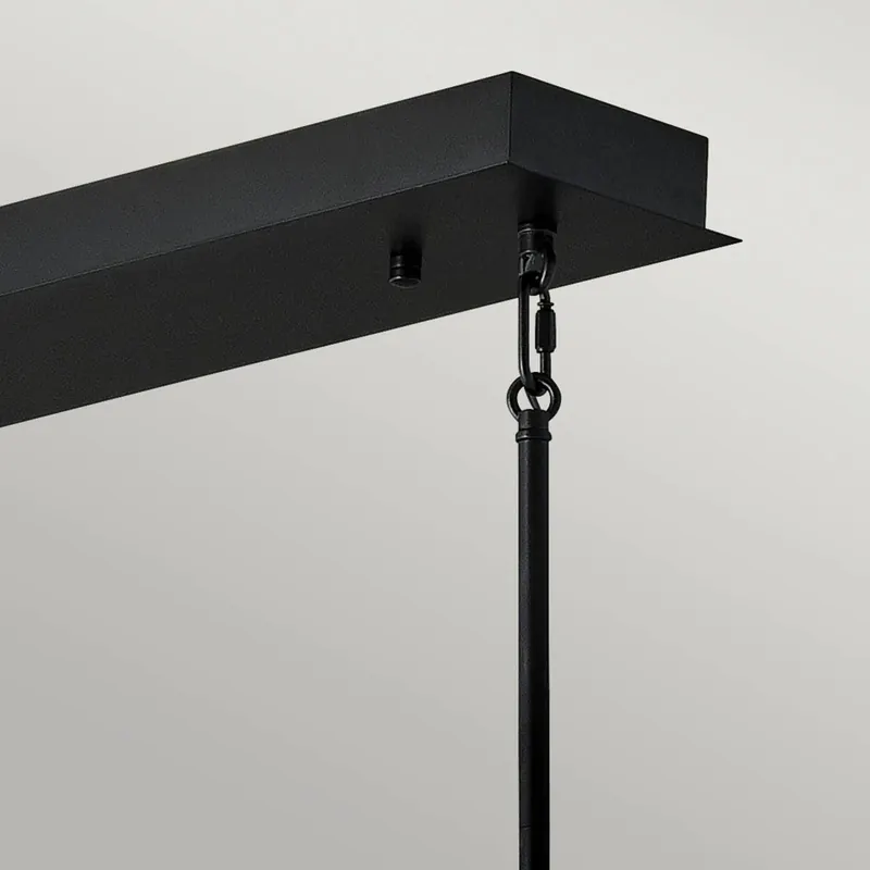 Żyrandol Styx, czarny, 3 000 K 30,5 x 113cm
