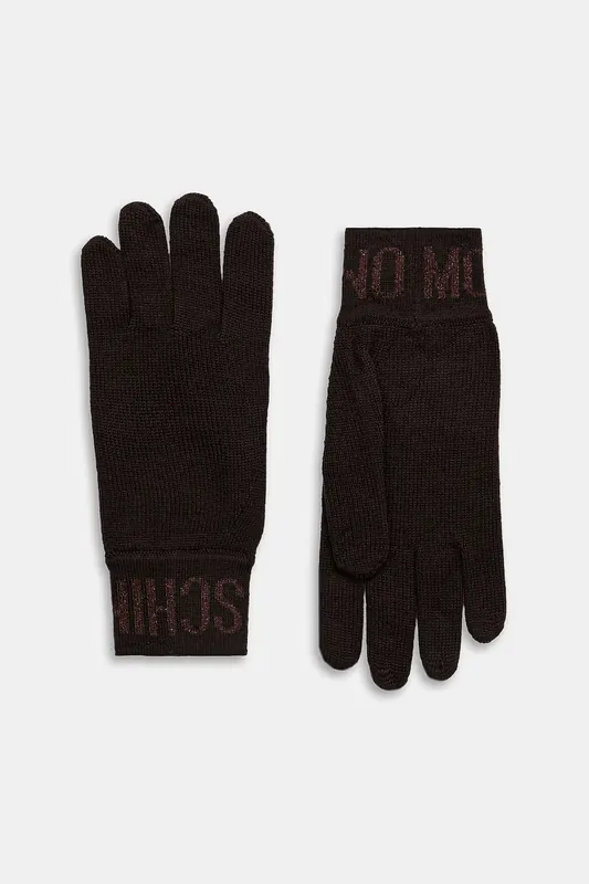 Moschino rękawiczki damskie z wełną