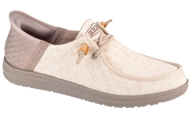Skechers Slip-Ins RF: Melson - Vaiden 210864-BGE, Męskie, Beżowe, buty sneakers, tkanina, rozmiar: 41