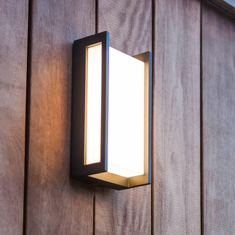 Kinkiet zewnętrzny LED QUBO, ciemnoszara, wysokość 22 cm, metalowa, stopień
