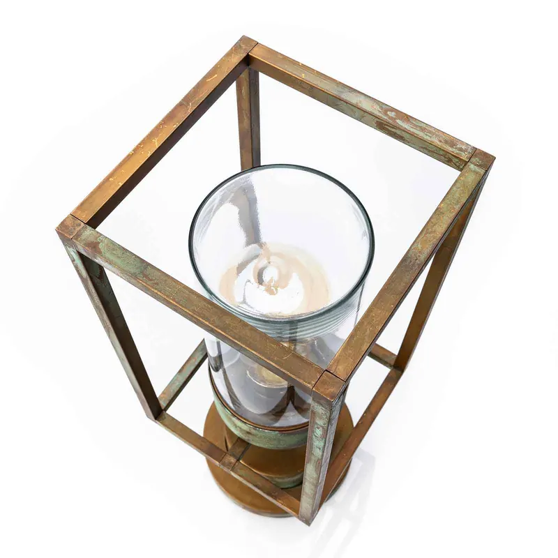 Lampa cokołowa Cubic³ 3369 mosiądz przezroczysta