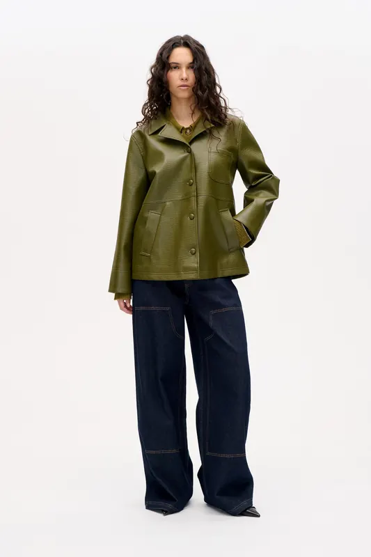Baum und Pferdgarten Beah Jacket Ivy Green Maat: 40 | Leren Jassen Outlet | Dames | Groen