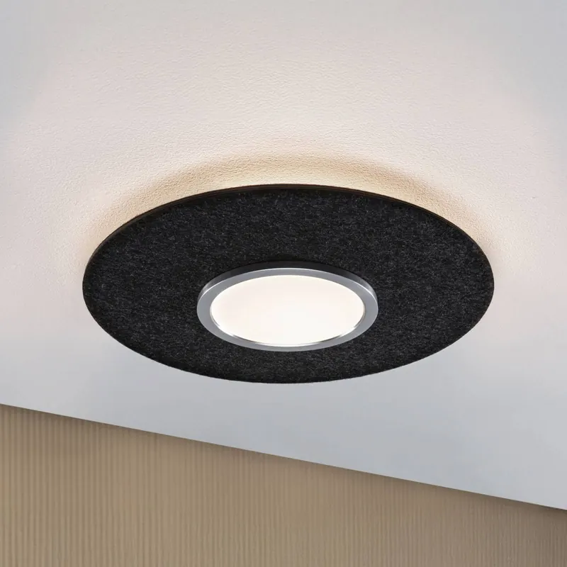 Paulmann Smart Lampa sufitowa LED Tulga, antracyt Ø 45 cm Filc