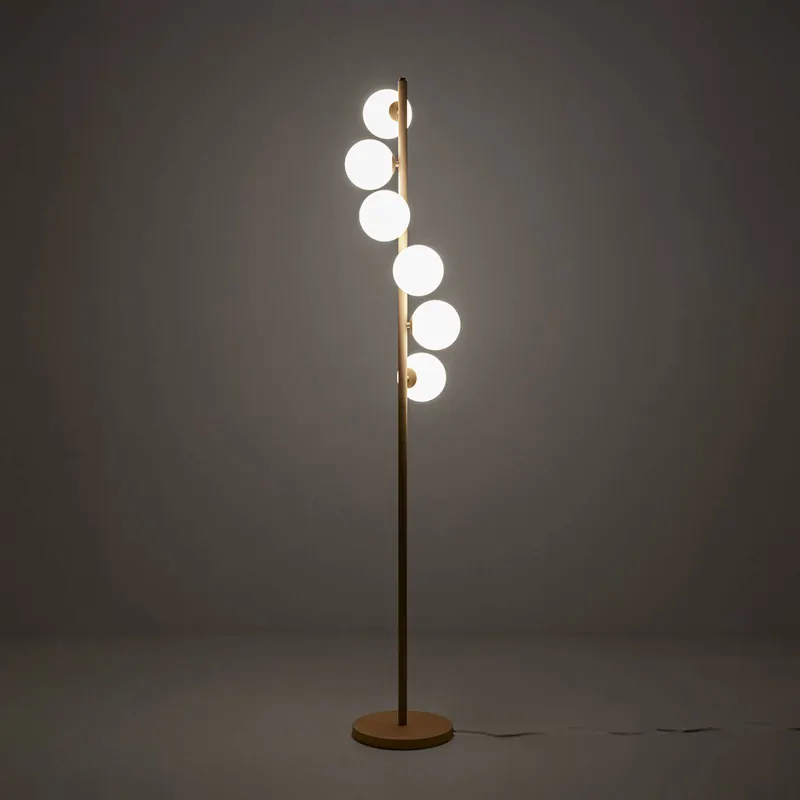 Lampa stojąca KARE Scala Balls, kolor greige, szkło, 160 cm, G9