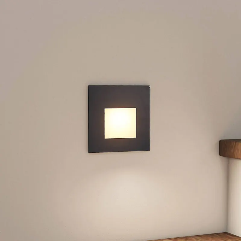 Oprawa wpuszczana LED Arcchio Vexi, 7,8 cm x 7,8 cm, czarna, CCT