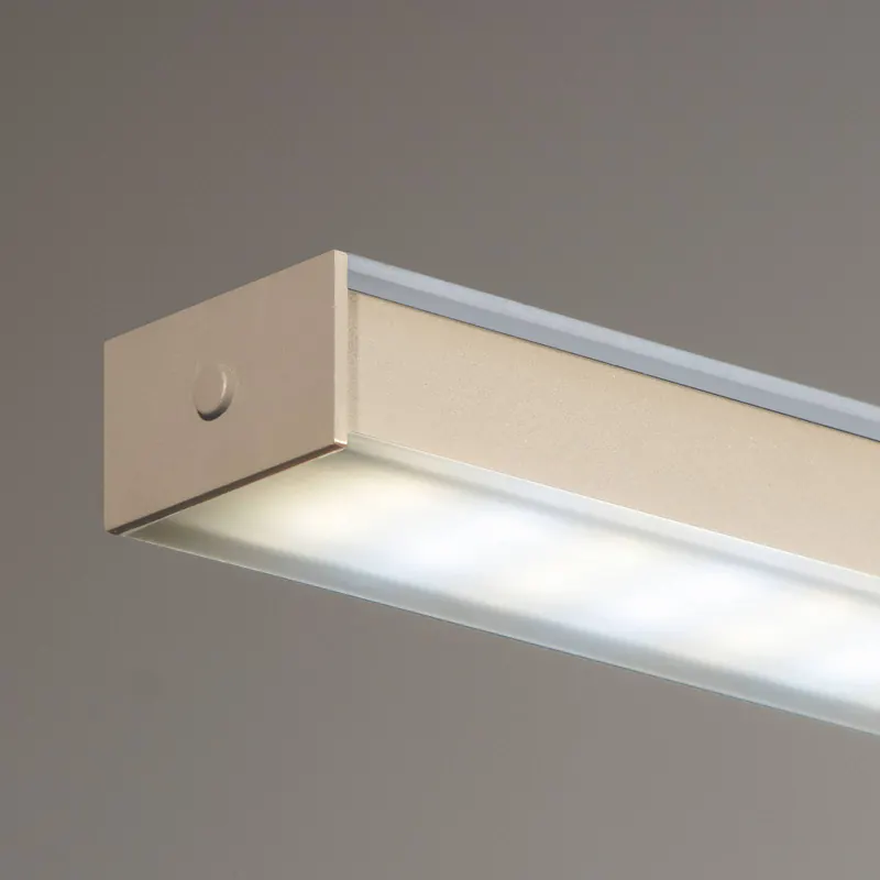 Żyrandol LED Valeno, piaskowa, długość 115 cm, CCT, ściemniacz dotykowy