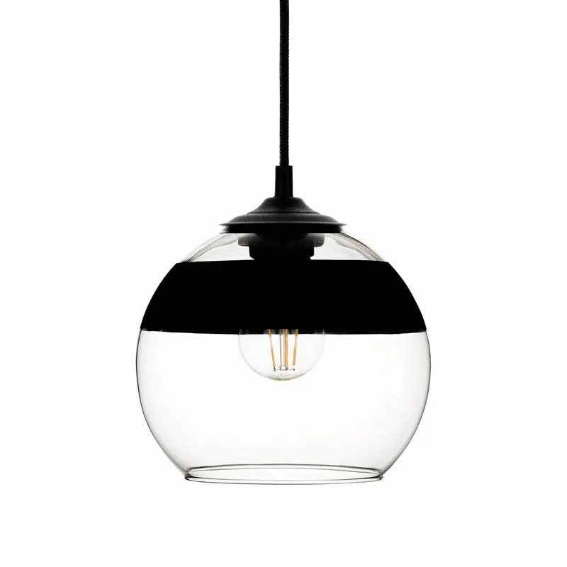 Lampa żyrandol Monochrome Flash przezroczysty/czarny Ø 20cm