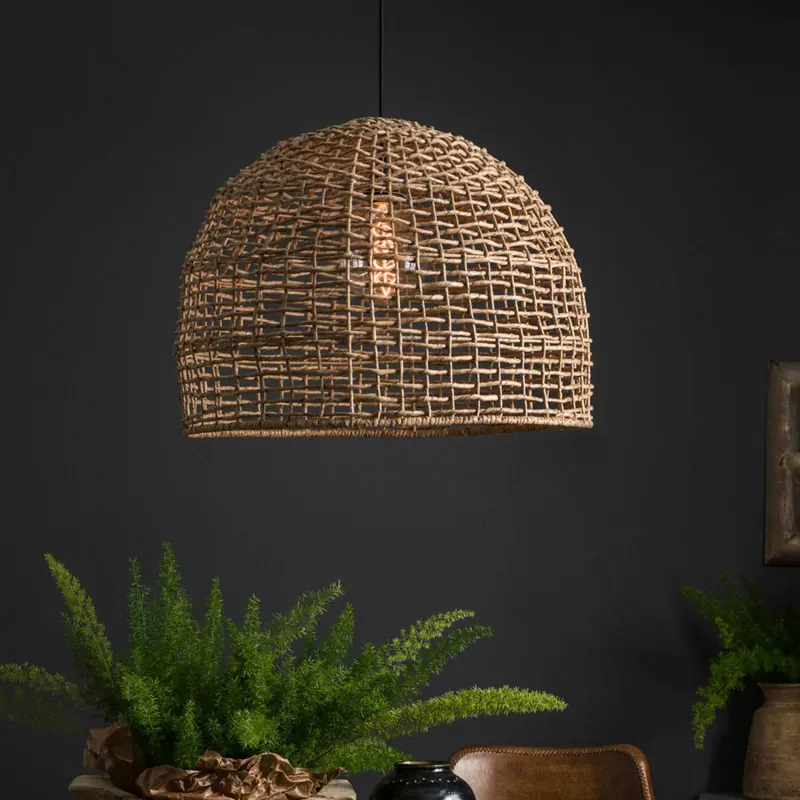 PR Home Żyrandol Cebu, Ø 37 cm, klosz Lampakanay, IP20