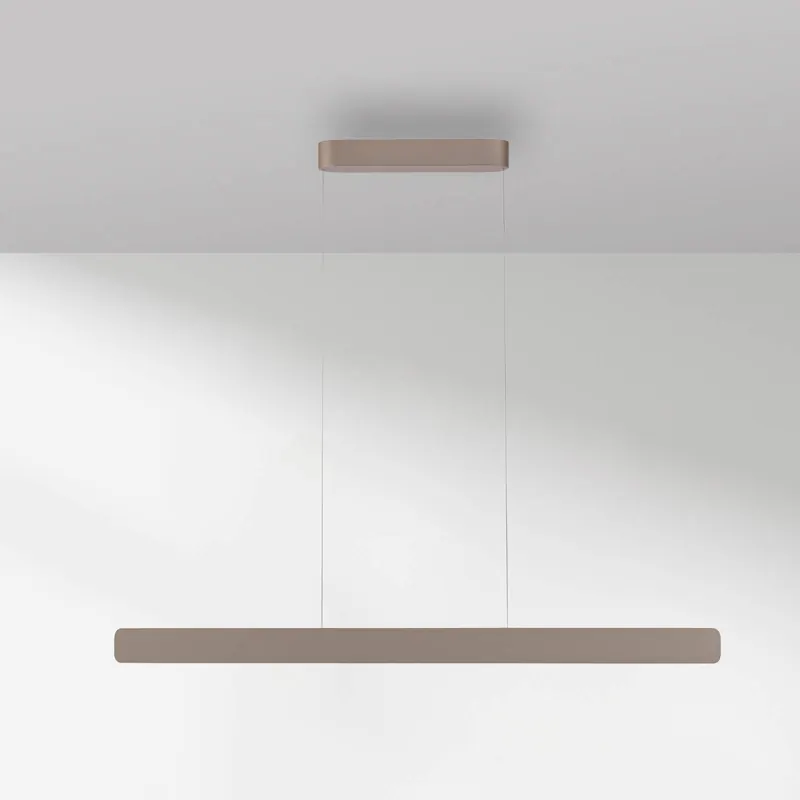 Paul Neuhaus żyrandol LED Q-Stretto, brązowa, 120 cm