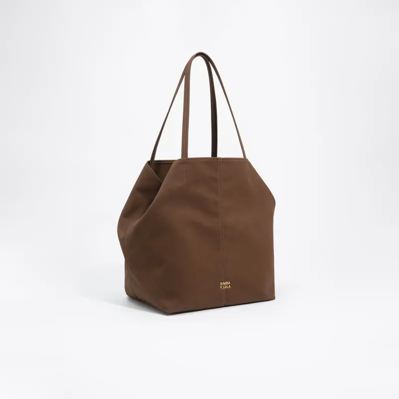 Torba shopper duża bawełna ciemny khaki