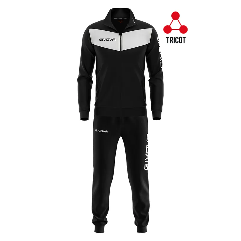 GIVOVA dres sportowy męski komplet bluza i spodnie Torino czarny/niebieski (S)