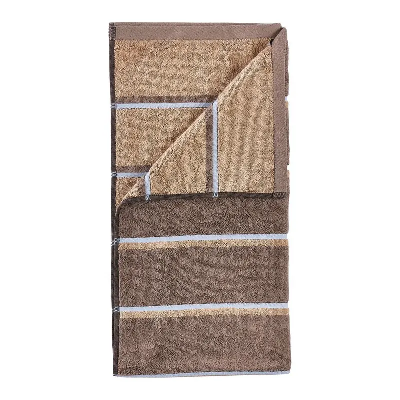 Brązowo-beżowy bawełniany ręcznik 50x100 cm Sauna – Zone