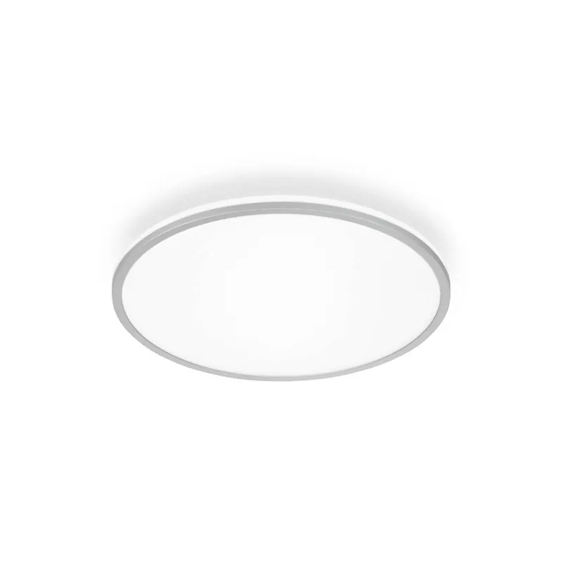 Lampa sufitowa LED Pulap A, chrom matowy, Ø 33 cm, tworzywo sztuczne