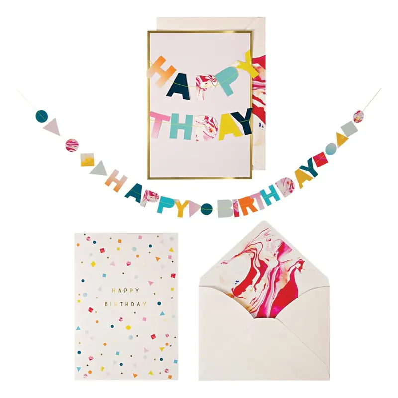 Kartka Marble Birthday – Meri Meri