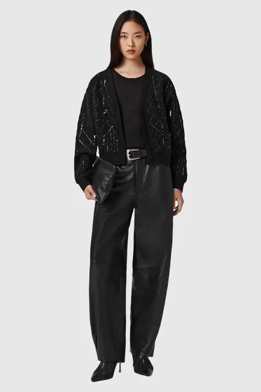 AllSaints Ava Clara Jacket Black Maat: M | Lichte Jassen Outlet | Dames | Zwart