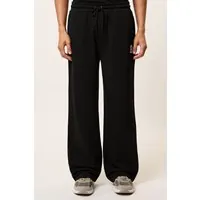 Reiss Drawstring Wide Leg Motif Joggers Black Maat: S | Joggingbroeken Outlet | Heren | Zwart