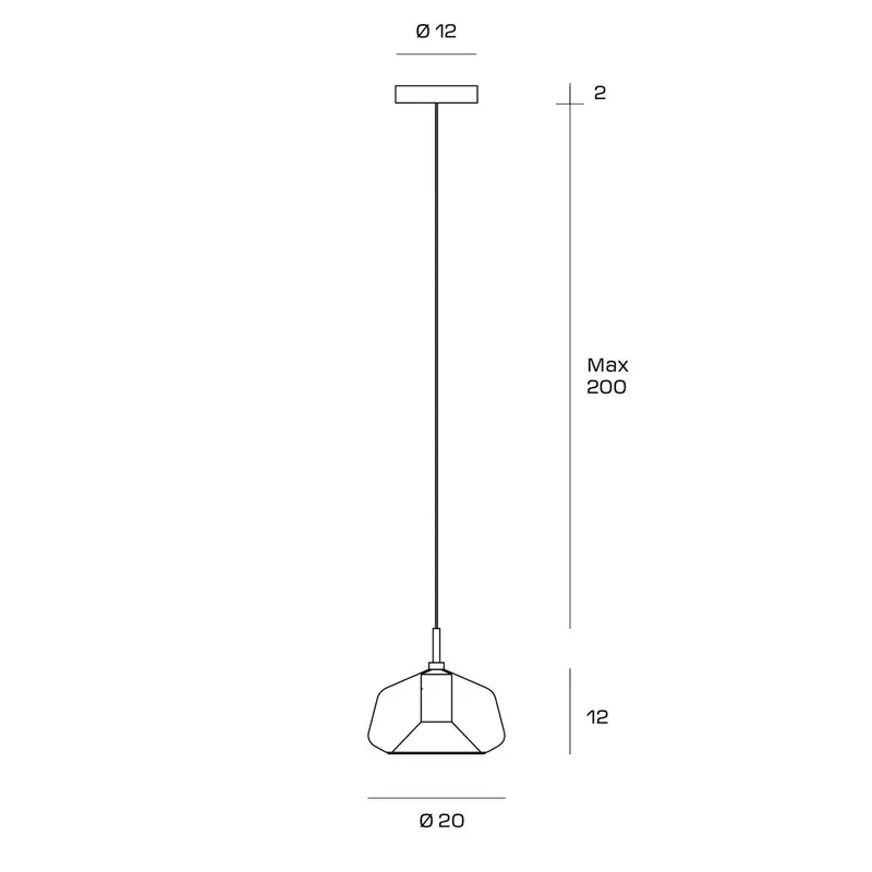 Lampa wisząca X-Ray, kolor złoty, Ø 20 cm, szkło, 1-punktowa