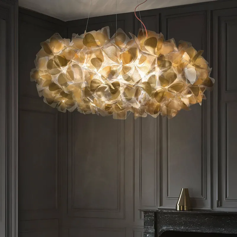 Żyrandol Slamp Clizia Mama Non Mama, Ø 78 cm, złota/przezroczysta