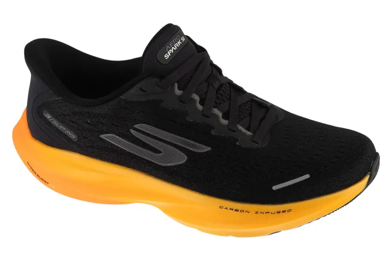 Skechers Slip-Ins: SKX Aero Spark 246205-DKCC, Męskie, Czarne, buty do biegania, przewiewna siateczka, rozmiar: 43,5
