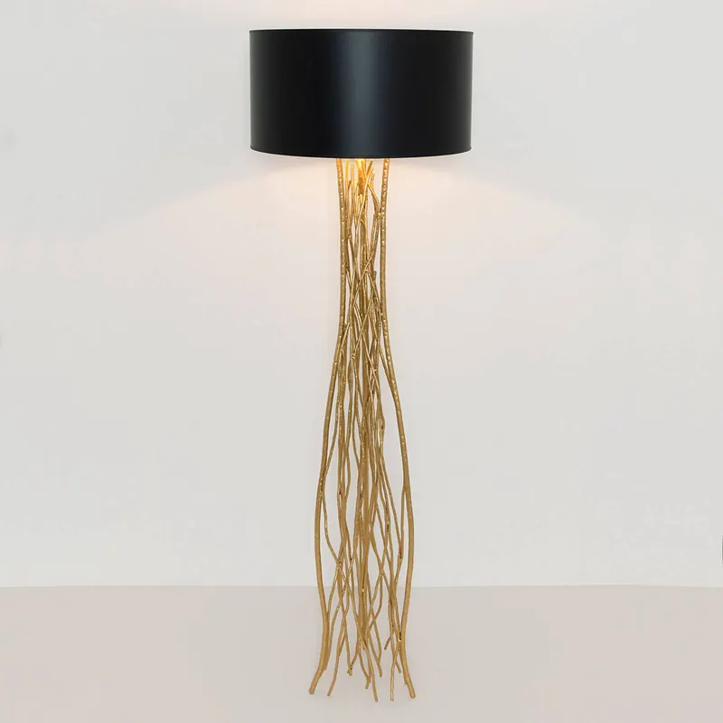 Lampa podłogowa Capri czarno-złota