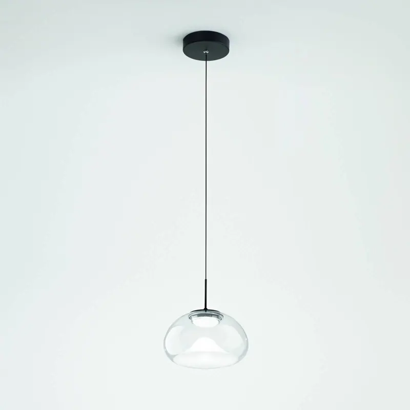 Lampa wisząca LED Brena, przezroczysta, 1-punktowa, ściemniana, CCT