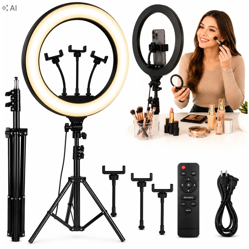 Lampa Pierścieniowa Led Ring 240W 45cm Pilot Statyw 220cm Makijaż YouTube