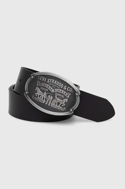 Levi's pasek skórzany BILLY PLAQUE