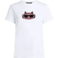 Karl Lagerfeld Boucle Choupette T-shirt White Maat: L | Tops Outlet | Dames | Wit