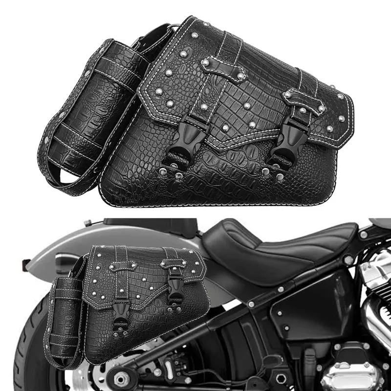 Motocyklowa torba na wahacz Wodoodporna boczna torba pod siodło Torba do przechowywania narzędzi dla akcesoriów Sportster Iron 883 1200 Street 750