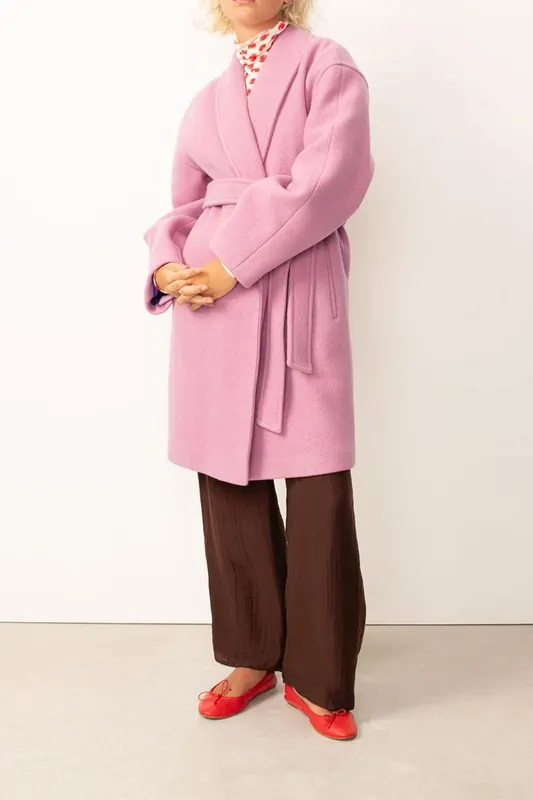 American Vintage Bazybay Coat Fard A Joue Maat: S | Trenchcoats Outlet | Dames | Roze