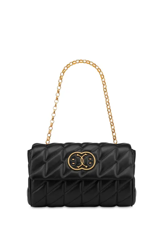 Moschino Double Smiley® Quilted Shoulder Bag Black Maat: OS | Handtassen Outlet | Dames | Zwart