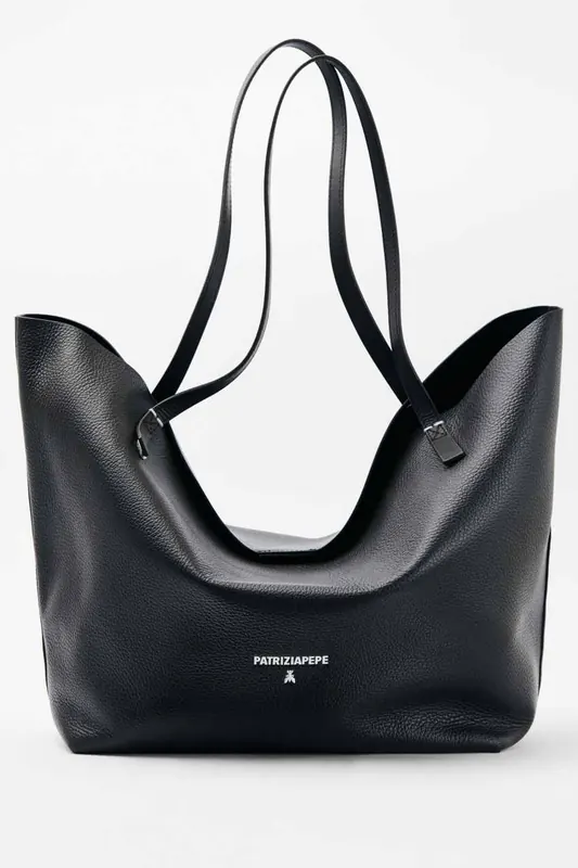 Torba typu shopper z międlonej skóry