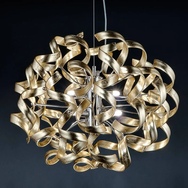 GOLD - lampa wisząca ze złotem płatkowym, 50 cm