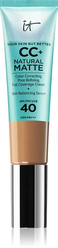 IT Cosmetics Your Skin But Better CC+ Natural Matte CC cream dla matowego wykończenia SPF 40 Tan 32 ml