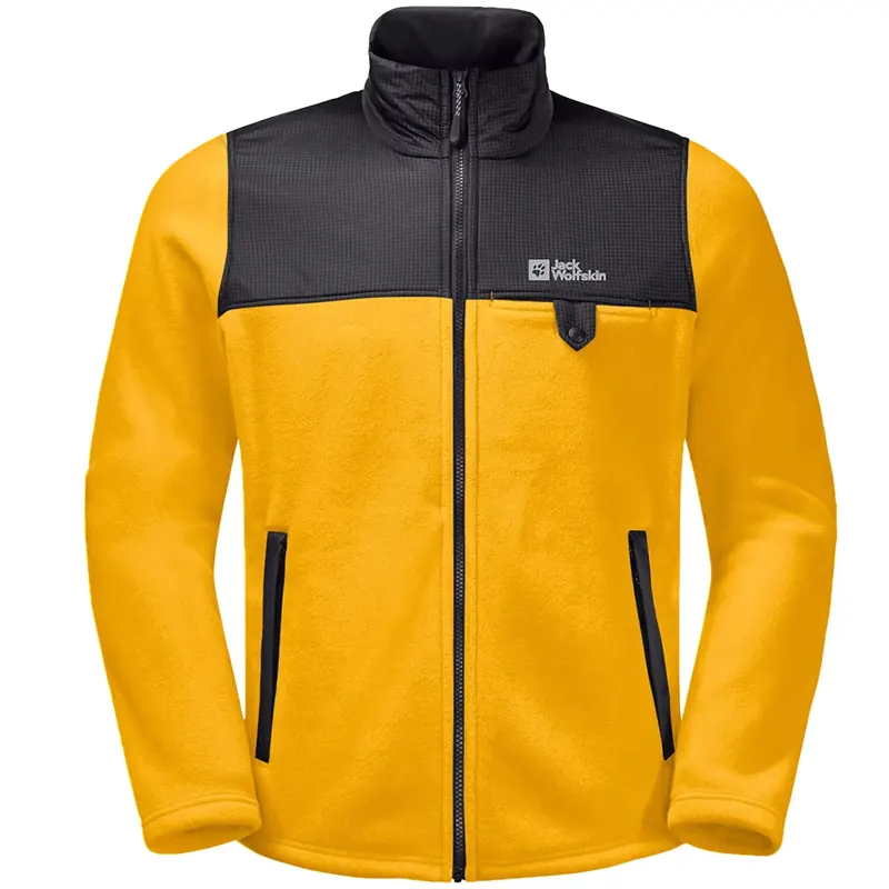 Jack Wolfskin Dna Grizzly Fleece FZ M 1709982-3802, Męskie, Żółte, polary, poliester, rozmiar: S