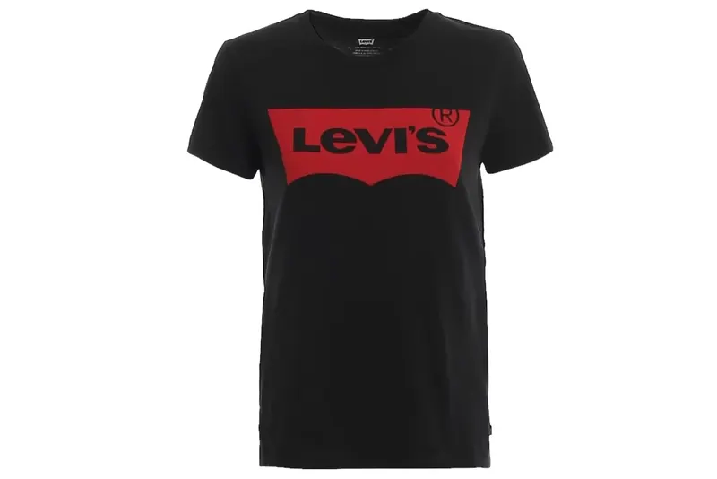Levi's The Perfect Large Batwing Tee 173690201, Damskie, Czarne, t-shirty, bawełna, rozmiar: XS