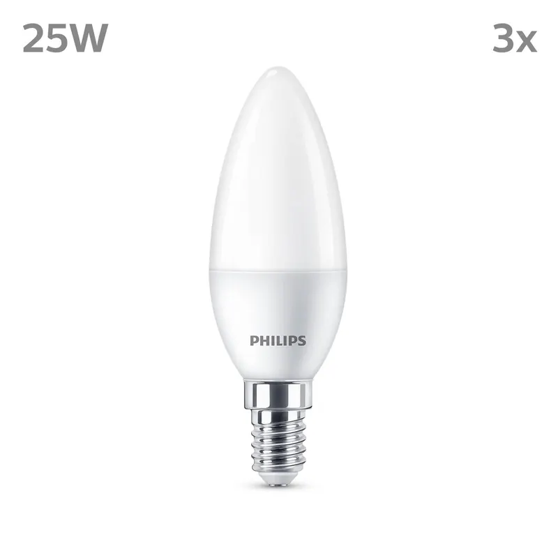 Philips świeca LED E14 2,8W 250lm 2 700 K mat 3szt