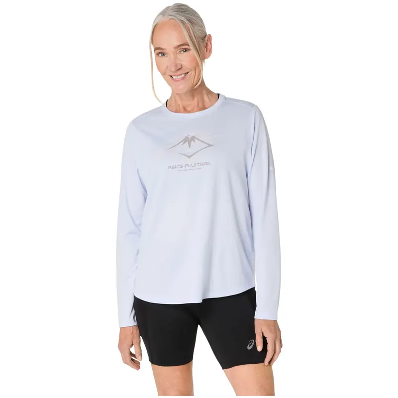 ASICS Fujitrail Logo LS Top 2012D315-400, Damskie, Niebieskie, longsleevy, poliester, rozmiar: L