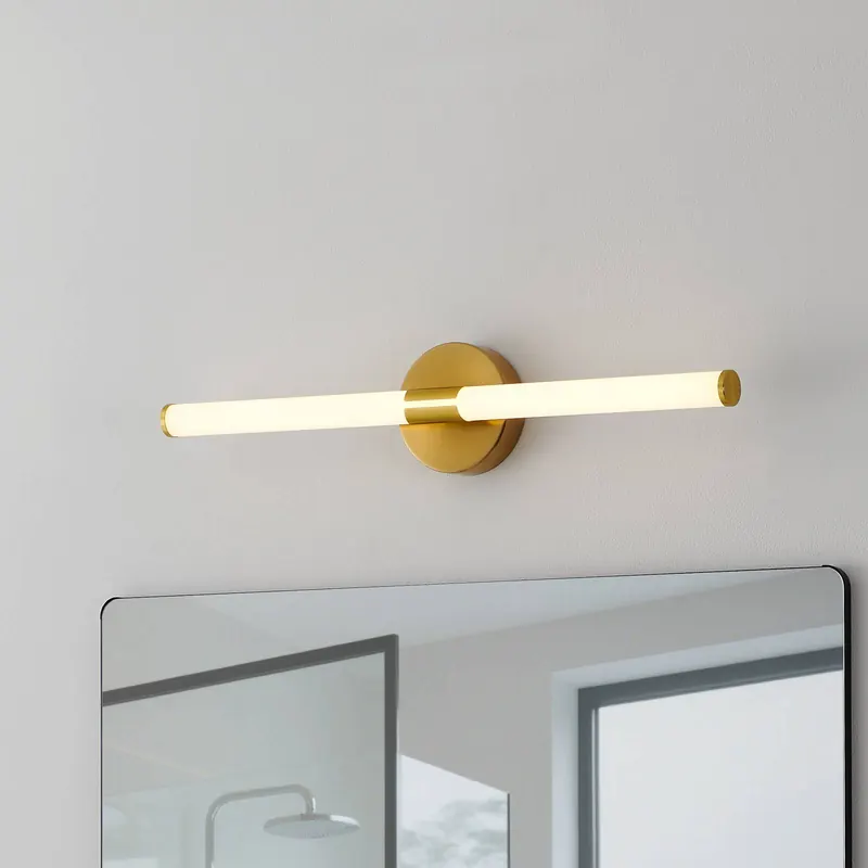 Kinkiet LED Ramola, kolor mosiężny, szerokość 60 cm, IP44, CCT