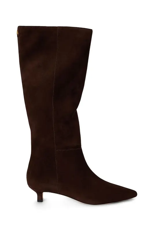 Lauren Ralph Lauren kozaki na szpilce damskie zamszowe Frncsa Tl Hl