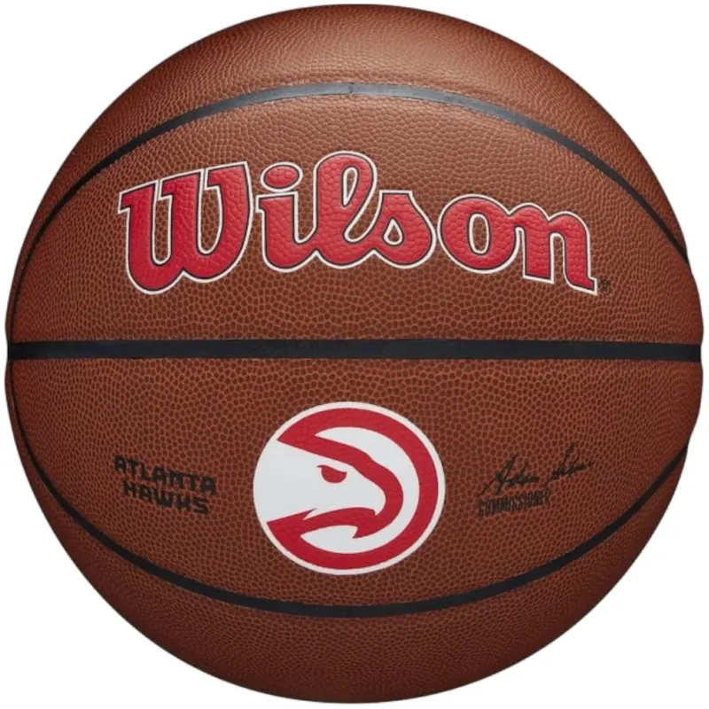 Wilson Team Alliance Atlanta Hawks Ball WTB3100XBATL, Unisex, Brązowe, piłki do koszykówki, Skóra kompozytowa, rozmiar: 7
