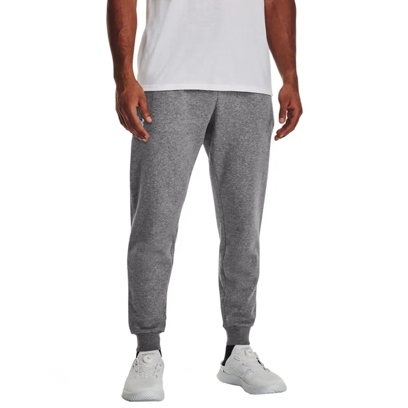 UNDER ARMOUR spodnie dresowe męskie joggery Rival Fleece szare (M)