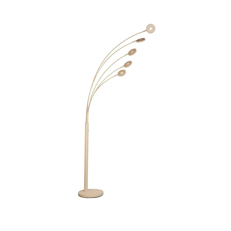 Lampa stojąca LED Dent, kolor piaskowy, wysokość 225 cm, CCT, 5-punktowa.