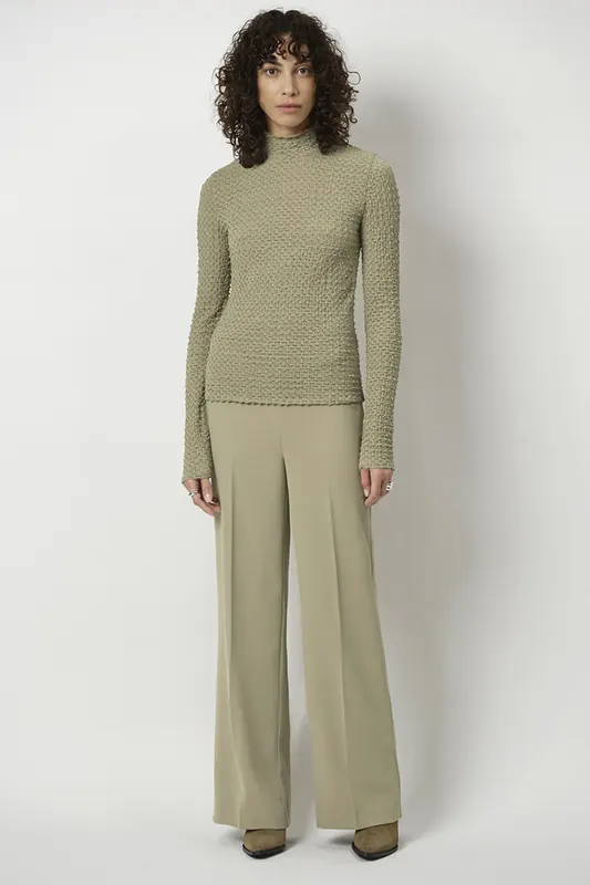 Dante6 Zane Structured Layering Top Swamp Green Maat: XL | Blouses Outlet | Dames | Groen