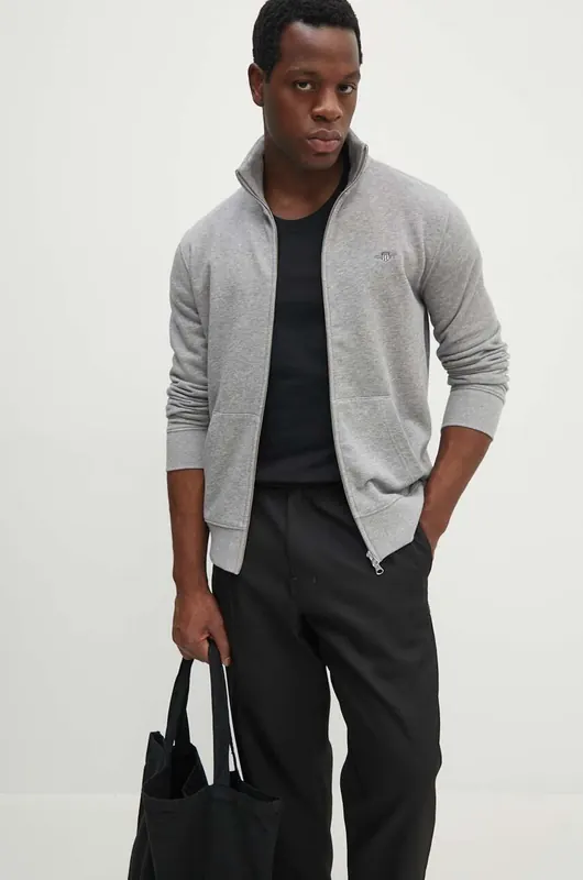 Gant bluza rozpinana męska z bawełną