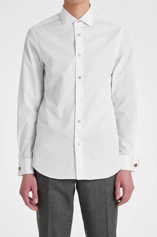 Paul Smith Mens D/c Tailored Shirt White Maat: 15 | Zakelijke Overhemden Outlet | Heren | Wit