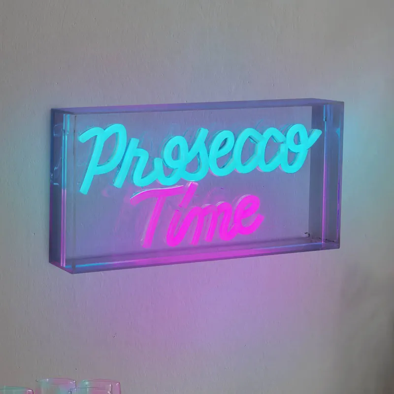 Kinkiet LED Prosecco Time przezroczysty 30x15 cm plastikowy USB RGB