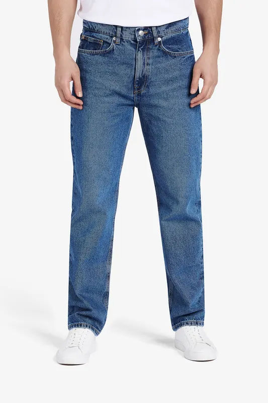 No Label Carlin Denim Cotton Mid Blue Maat: W31L34 | Straight Jeans Outlet | Heren | Blauw